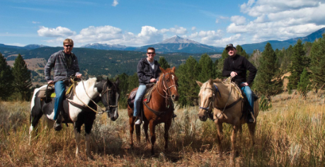 Horseback riding near Yellowstone 